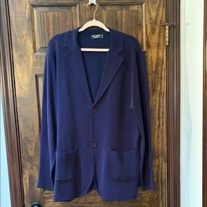 Paul Smith Men’s Navy Knit Shirt Jacket